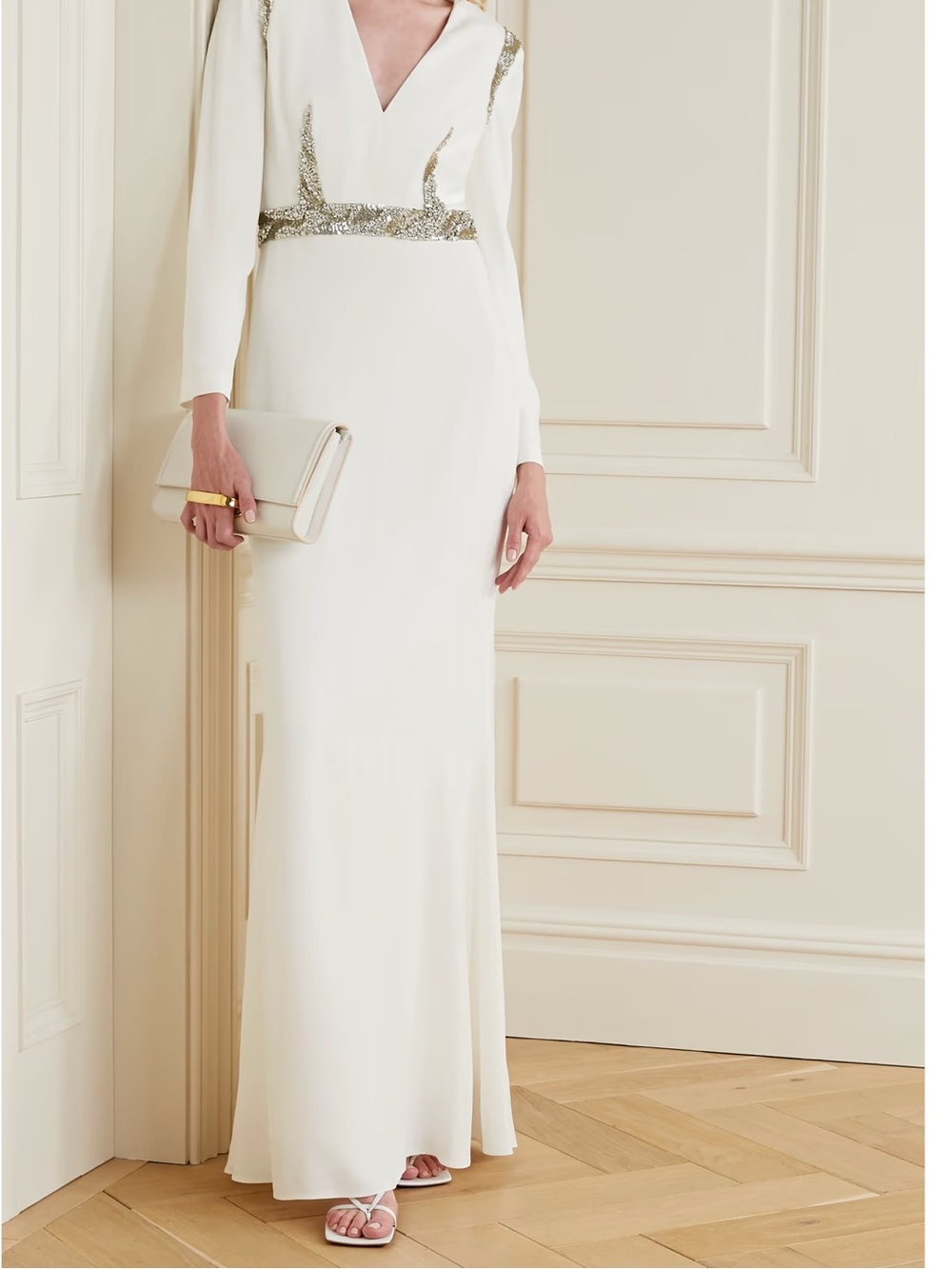 ALEXANDER MCQUEEN/Embellished crepe gown /size IT48 /Brand New | Tag included